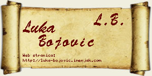 Luka Bojović vizit kartica